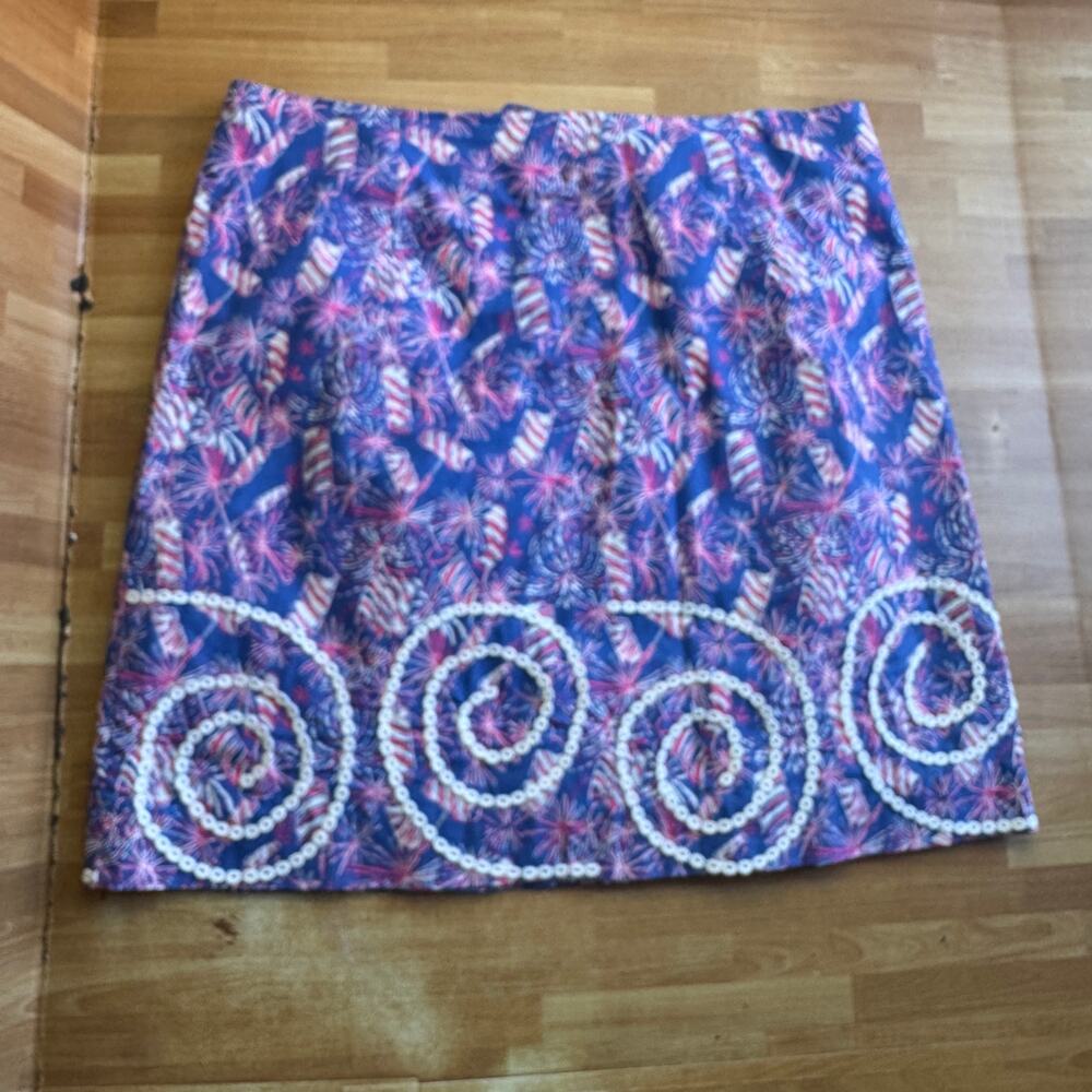 Lilly Pulitzer "Fire Cracker" skirt size 8 - Picture 1 of 9